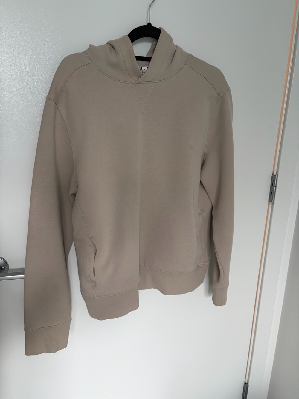 Banana Republic Men's Taupe Crewneck Hoodie Hand Pockets Size M